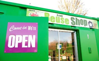 The exterior of one of Norfolk County Council's reuse shops