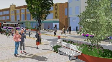 Artist’s impression of a bench on St Stephens Street 