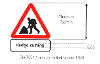 Hedge cutting road sign