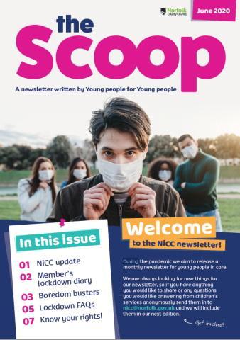 Front cover of the Scoop newsletter