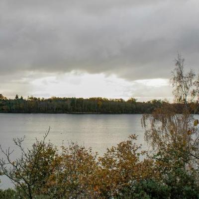 Photograph part of Leziate walking route showing a body of water