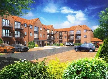 A CGI interpretation of how the Independent Living scheme on Hunstanton will look from its car park