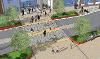 Artist’s impression of a St Stephens Street road crossing from an aerial view 
