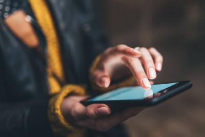 Person using mobile phone