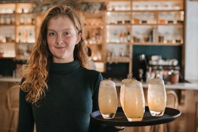 Waitress in a bar 