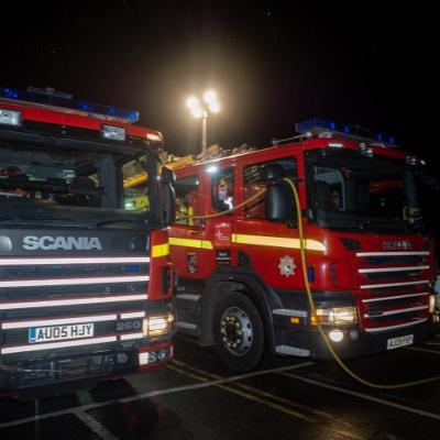 Photo of two fire engines