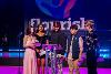 Four young comperes of the awards ceremony on stage
