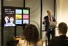 Alex Durand, CEO at Saxon Air, giving a presentation during the visit of the Dutch Ambassador to the UK. Credit: Lesley van Dijk.