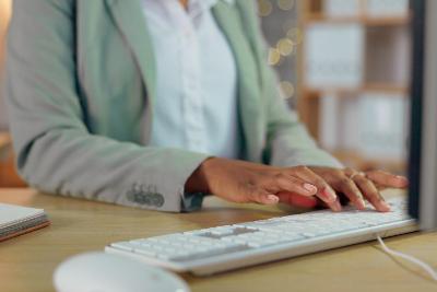 Person using a computer