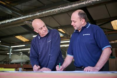 Matthew Robinson (right), apprentice with Vincents Electrical