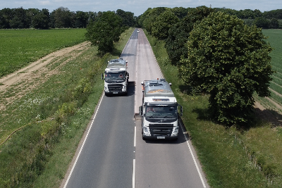 Photograph of vehicles on a carriageway