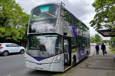 Photograph of an electric bus