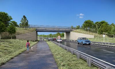 New road and Rectory Lane overbridge