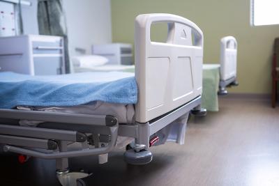Two beds in a hospital ward