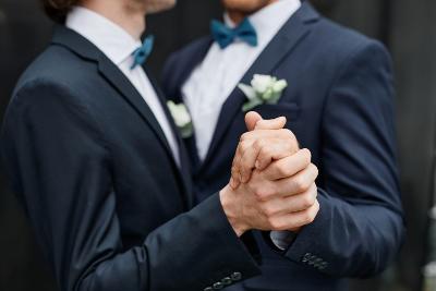 Male couple dancing