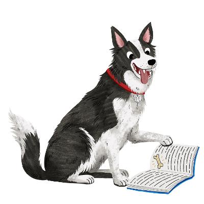 20261407 Bean dog with book